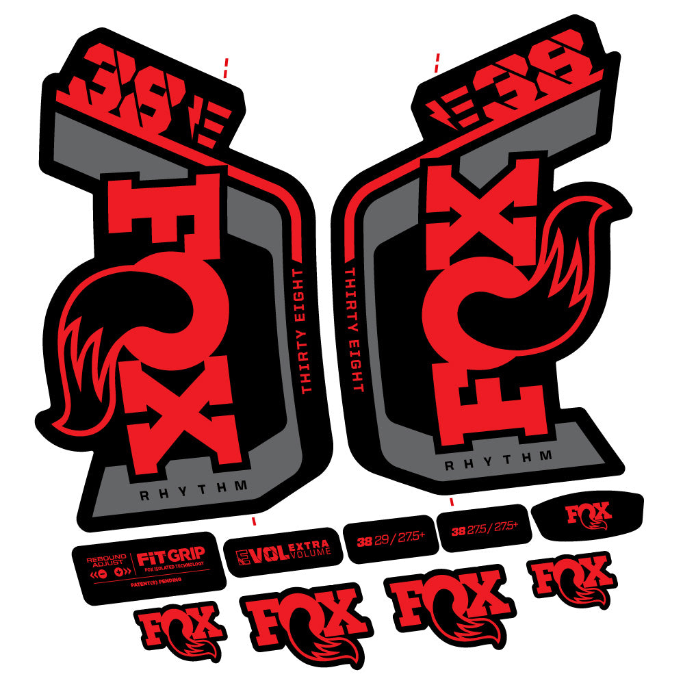 Decal Fox Factory 38 Rhythm E-Bike 2024, Fork 29, bike sticker vinyl