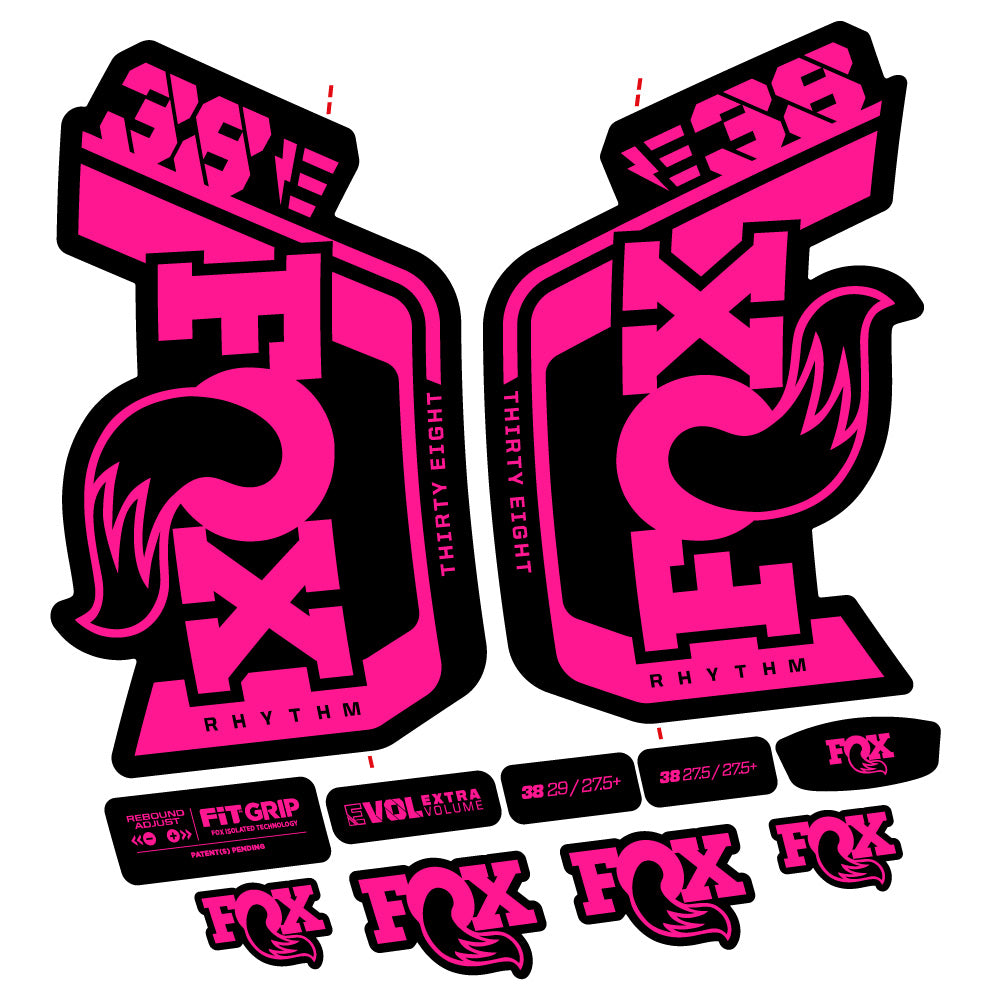 Decal Fox Factory 38 Rhythm E-Bike 2024, Fork 29, bike sticker vinyl