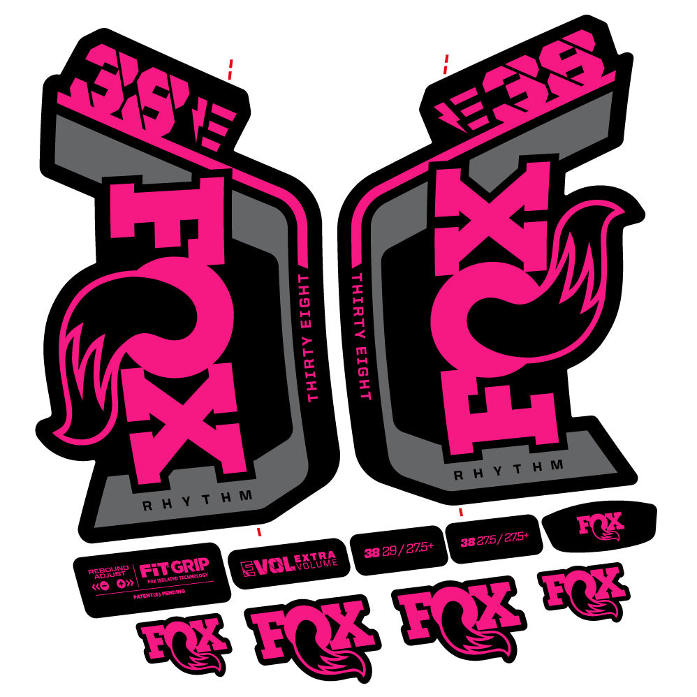 Decal Fox Factory 38 Rhythm E-Bike 2024, Fork 29, bike sticker vinyl