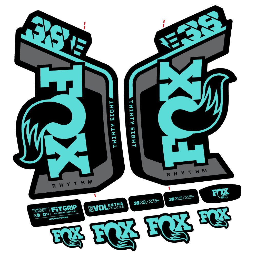 Decal Fox Factory 38 Rhythm E-Bike 2024, Fork 29, bike sticker vinyl