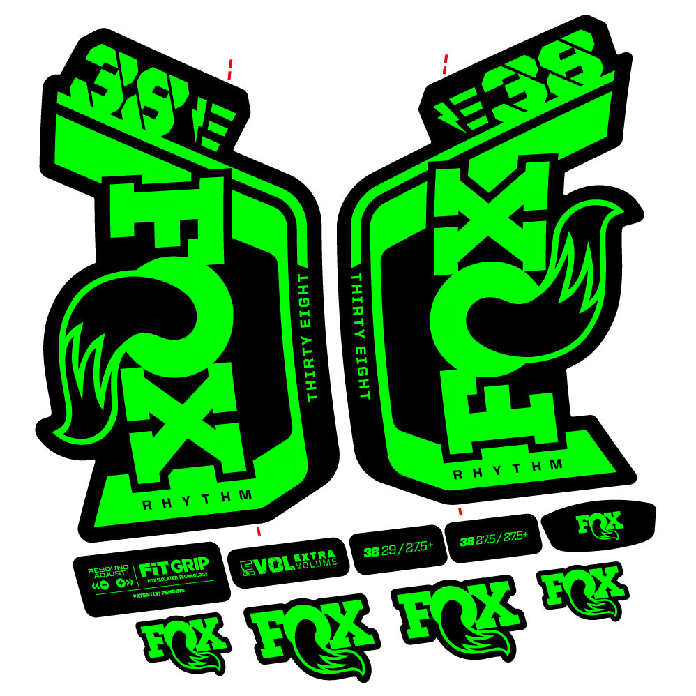 Decal Fox Factory 38 Rhythm E-Bike 2024, Fork 29, bike sticker vinyl