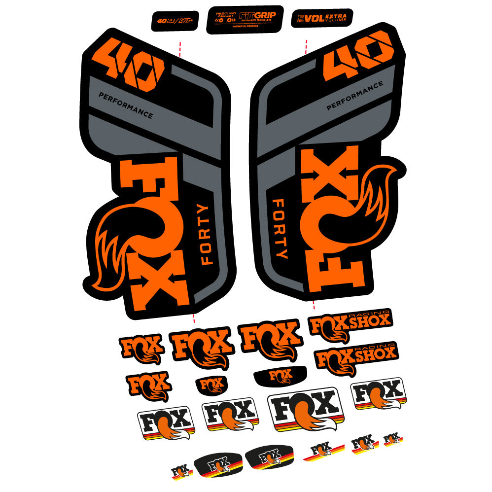 Aufkleber Fox 40 Performance 2021, Gabel 29, Fahrradaufkleber Vinyl