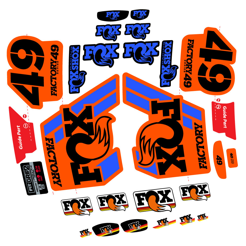 Aufkleber Fox 49 Factory 2019, Gabel 29, Fahrradaufkleber Vinyl