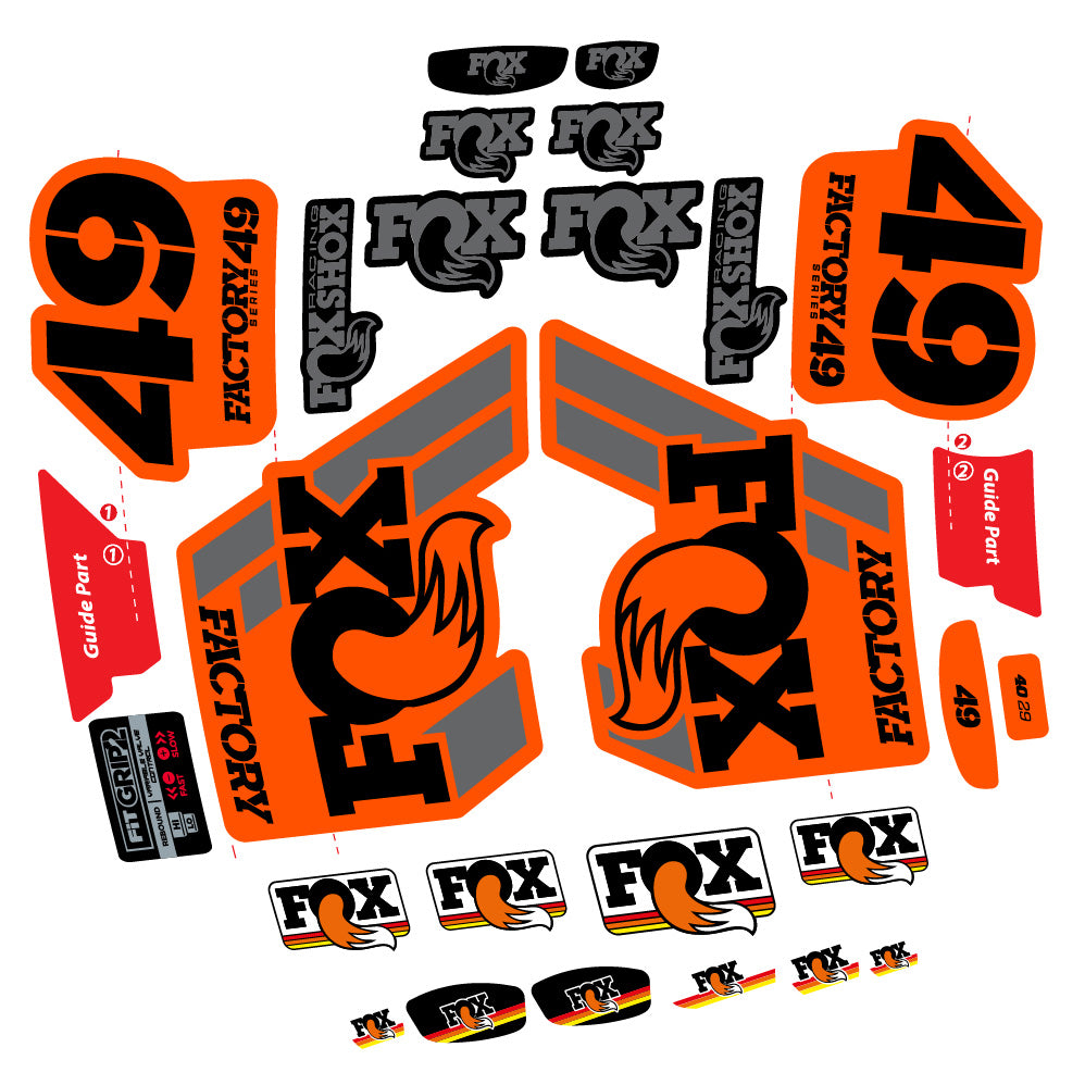 Aufkleber Fox 49 Factory 2019, Gabel 29, Fahrradaufkleber Vinyl