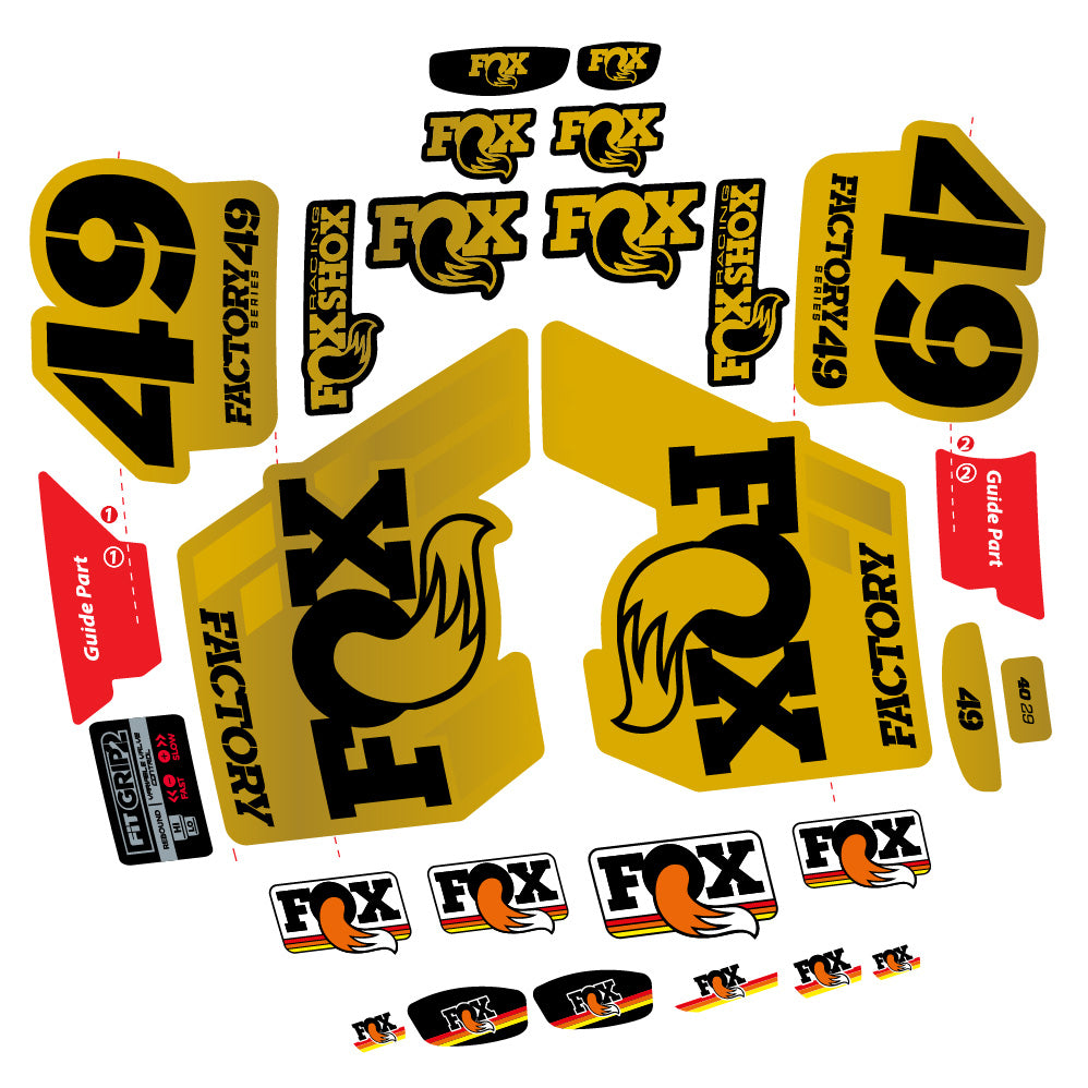 Aufkleber Fox 49 Factory 2019, Gabel 29, Fahrradaufkleber Vinyl