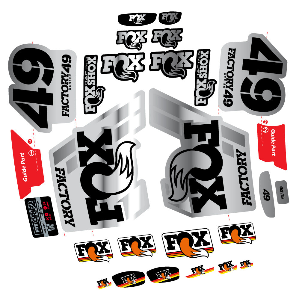 Aufkleber Fox 49 Factory 2019, Gabel 29, Fahrradaufkleber Vinyl