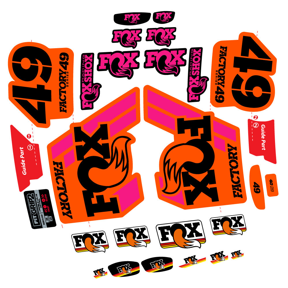 Aufkleber Fox 49 Factory 2019, Gabel 29, Fahrradaufkleber Vinyl