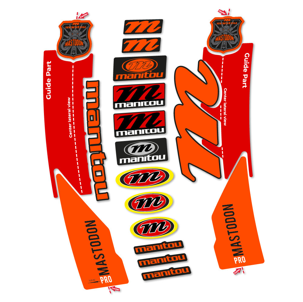 Aufkleber Manitou Mastodon PRO 2017, Gabel 29, Fahrradaufkleber Vinyl