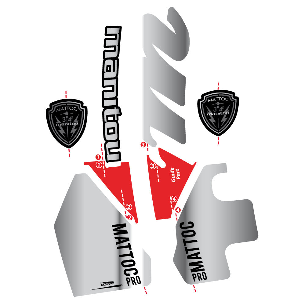 Aufkleber Manitou Mattoc PRO 2017, Gabel 29, Fahrradaufkleber Vinyl