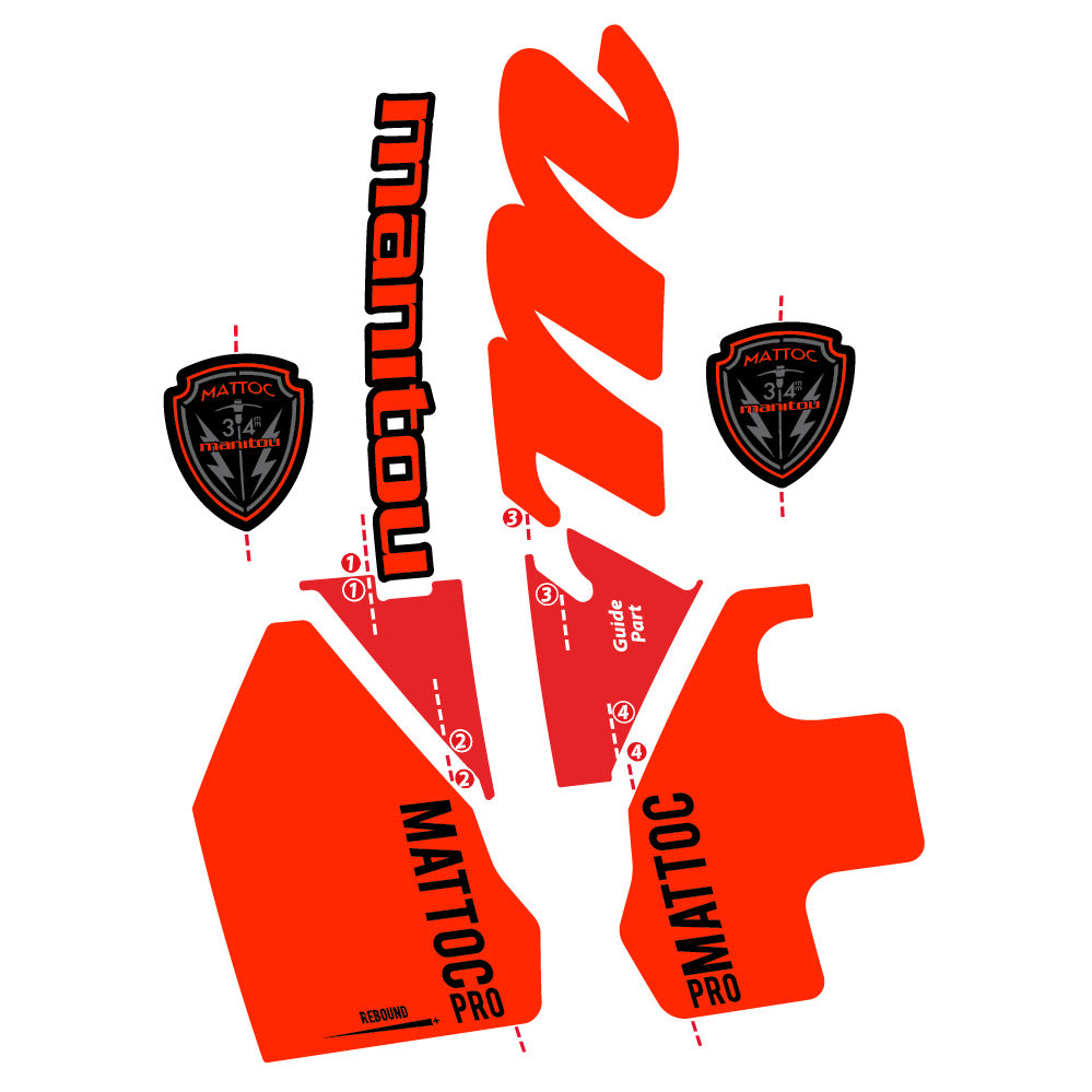 Aufkleber Manitou Mattoc PRO 2017, Gabel 29, Fahrradaufkleber Vinyl