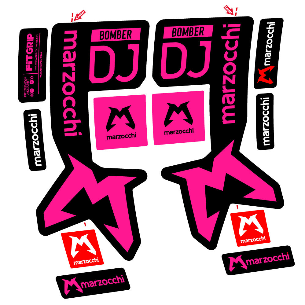 Aufkleber Marzocchi Bomber DJ, Gabel 29, Fahrradaufkleber Vinyl
