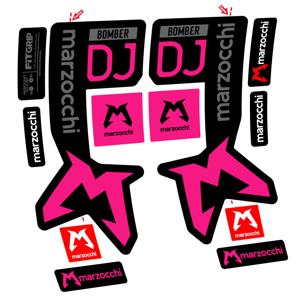 Aufkleber Marzocchi Bomber DJ, Gabel 29, Fahrradaufkleber Vinyl