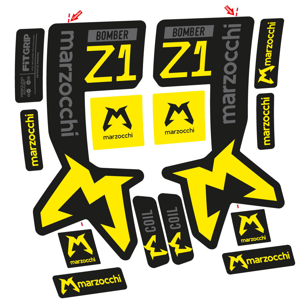 Decal Marzocchi Bomber Z1 Mod. 2, Fork 29, bike sticker vinyl