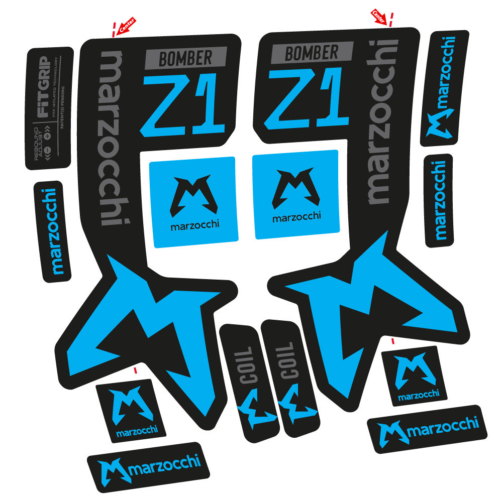 Decal Marzocchi Bomber Z1 Mod. 2, Fork 29, bike sticker vinyl