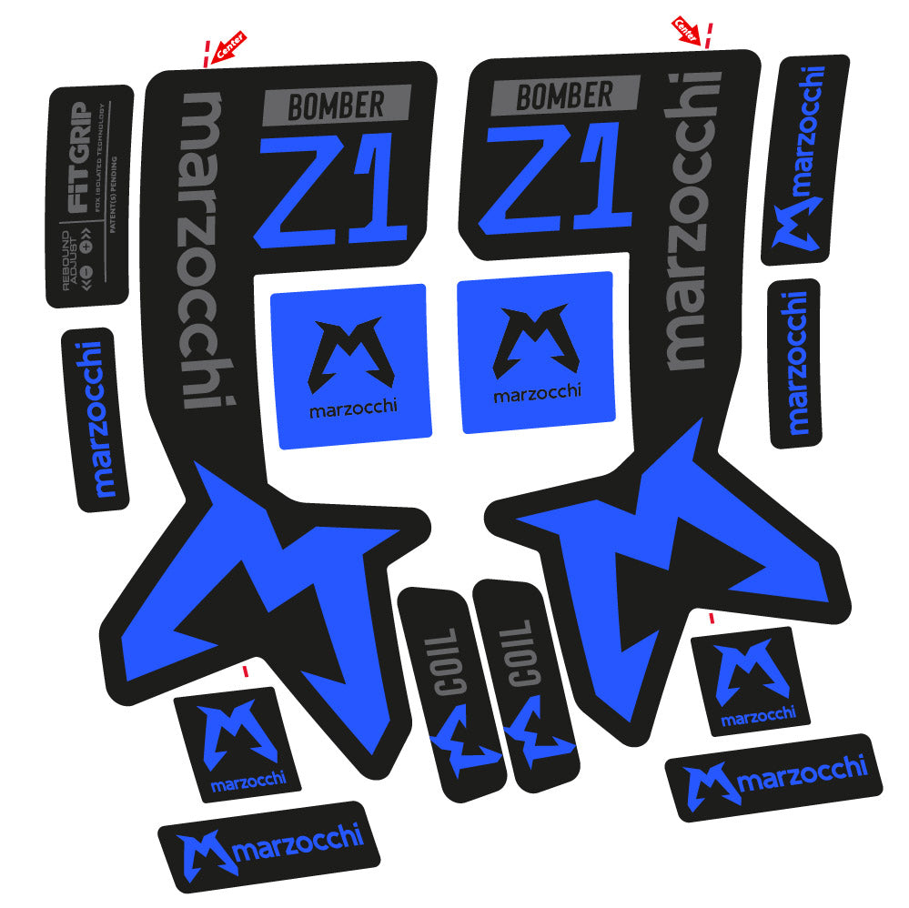 Decal Marzocchi Bomber Z1 Mod. 2, Fork 29, bike sticker vinyl