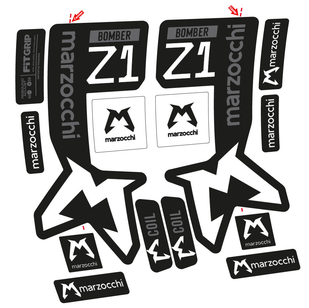 Decal Marzocchi Bomber Z1 Mod. 2, Fork 29, bike sticker vinyl