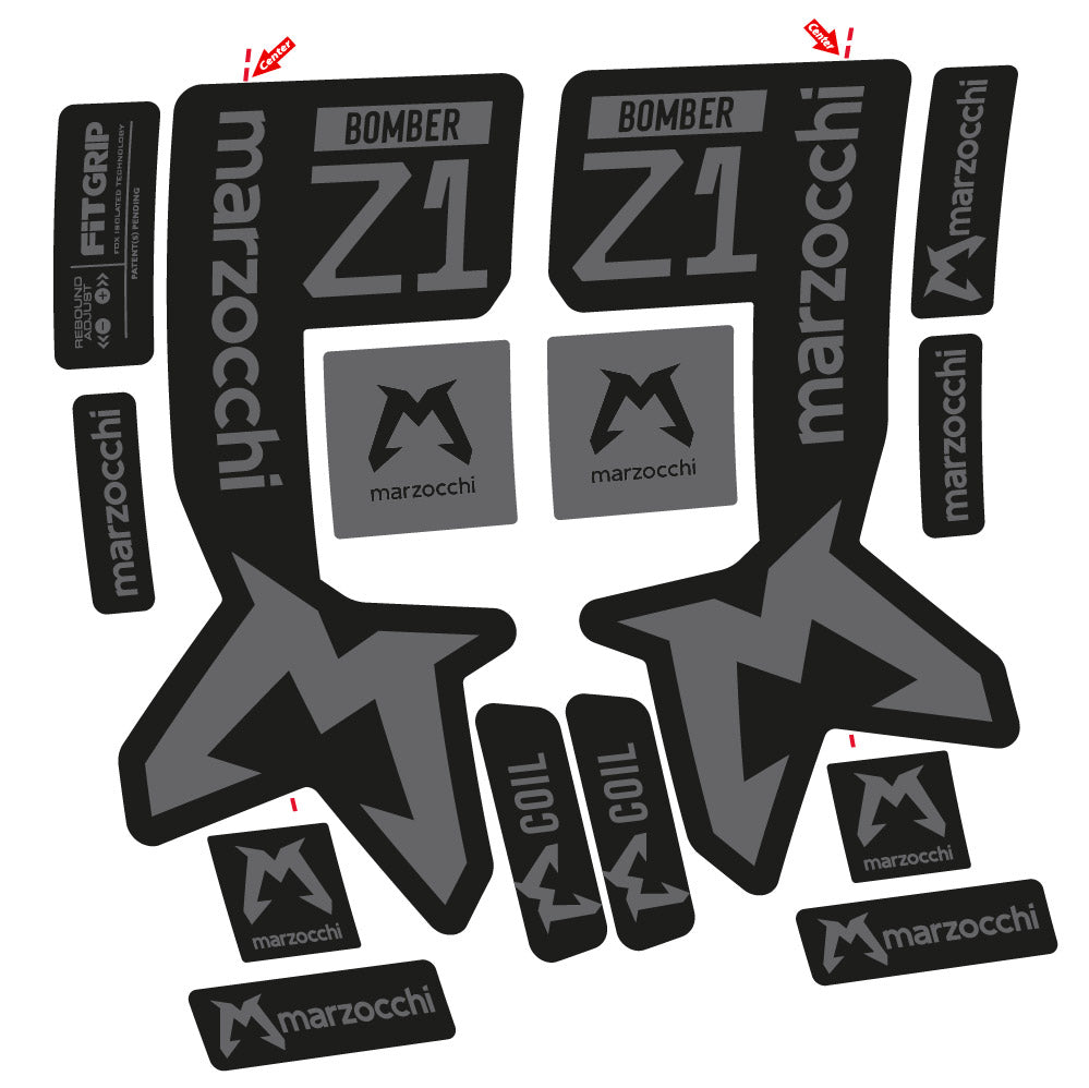Decal Marzocchi Bomber Z1 Mod. 2, Fork 29, bike sticker vinyl