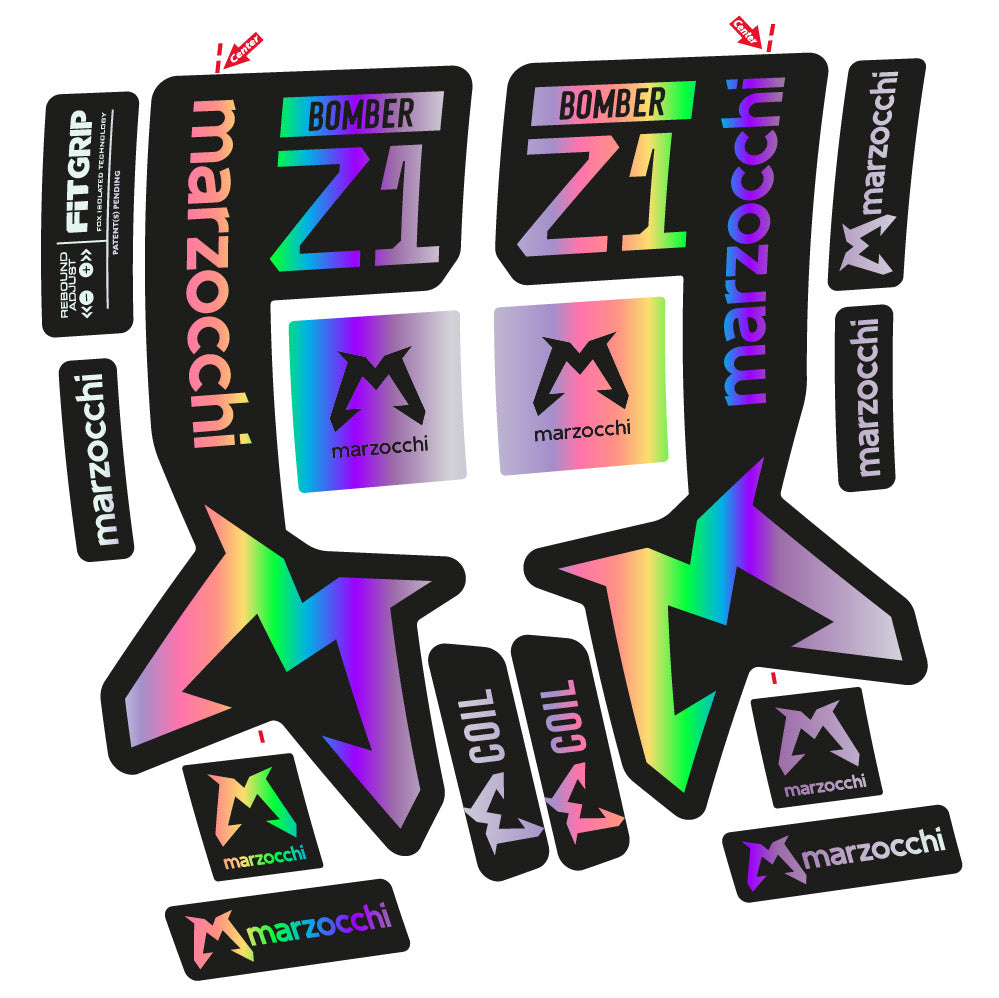 Decal Marzocchi Bomber Z1 Mod. 2, Fork 29, bike sticker vinyl