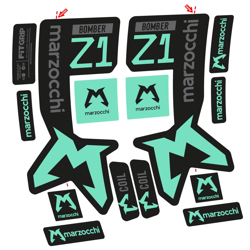 Decal Marzocchi Bomber Z1 Mod. 2, Fork 29, bike sticker vinyl