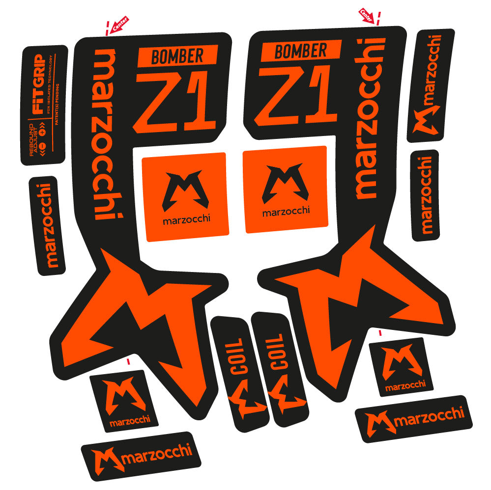 Decal Marzocchi Bomber Z1 Mod. 2, Fork 29, bike sticker vinyl