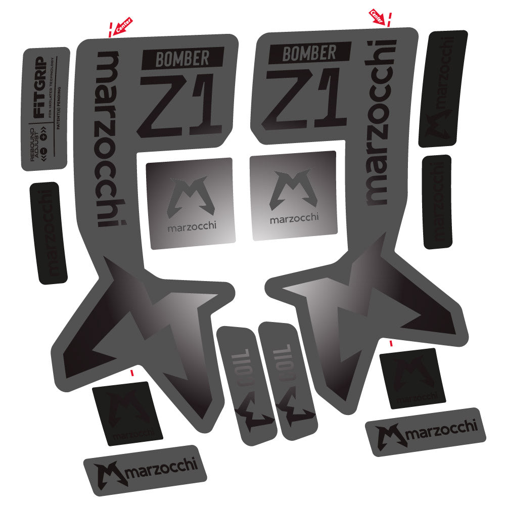 Decal Marzocchi Bomber Z1 Mod. 2, Fork 29, bike sticker vinyl
