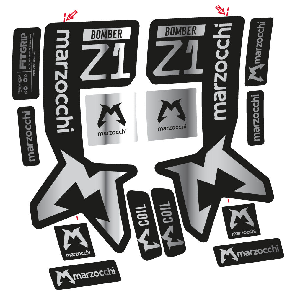 Decal Marzocchi Bomber Z1 Mod. 2, Fork 29, bike sticker vinyl