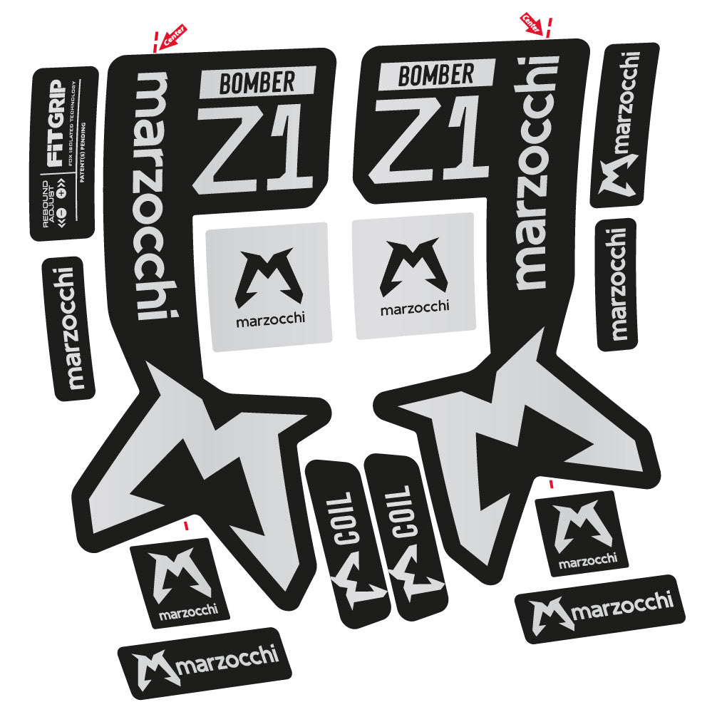 Decal Marzocchi Bomber Z1 Mod. 2, Fork 29, bike sticker vinyl