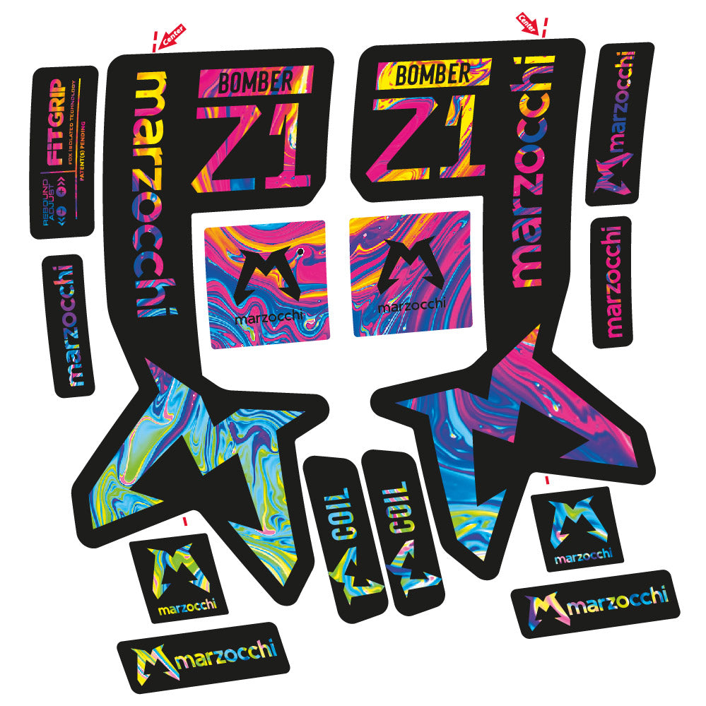 Decal Marzocchi Bomber Z1 Mod. 2, Fork 29, bike sticker vinyl
