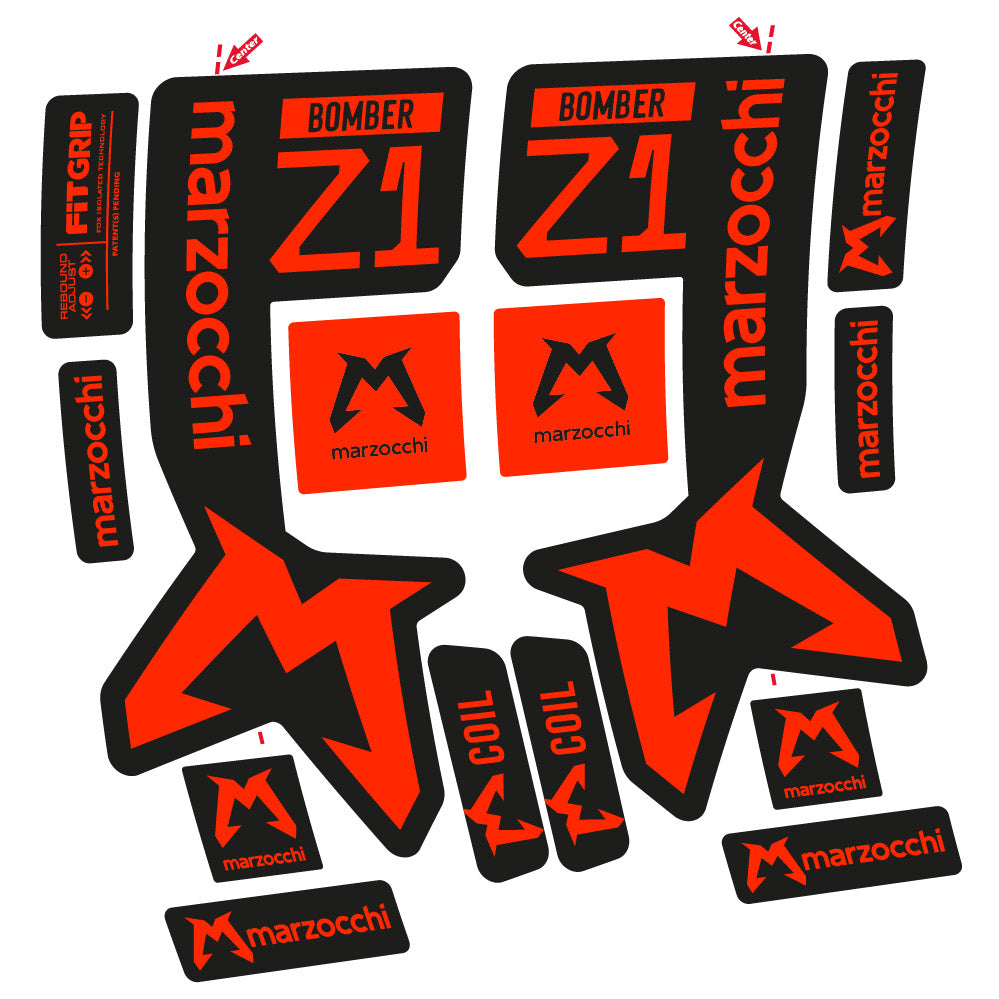 Decal Marzocchi Bomber Z1 Mod. 2, Fork 29, bike sticker vinyl