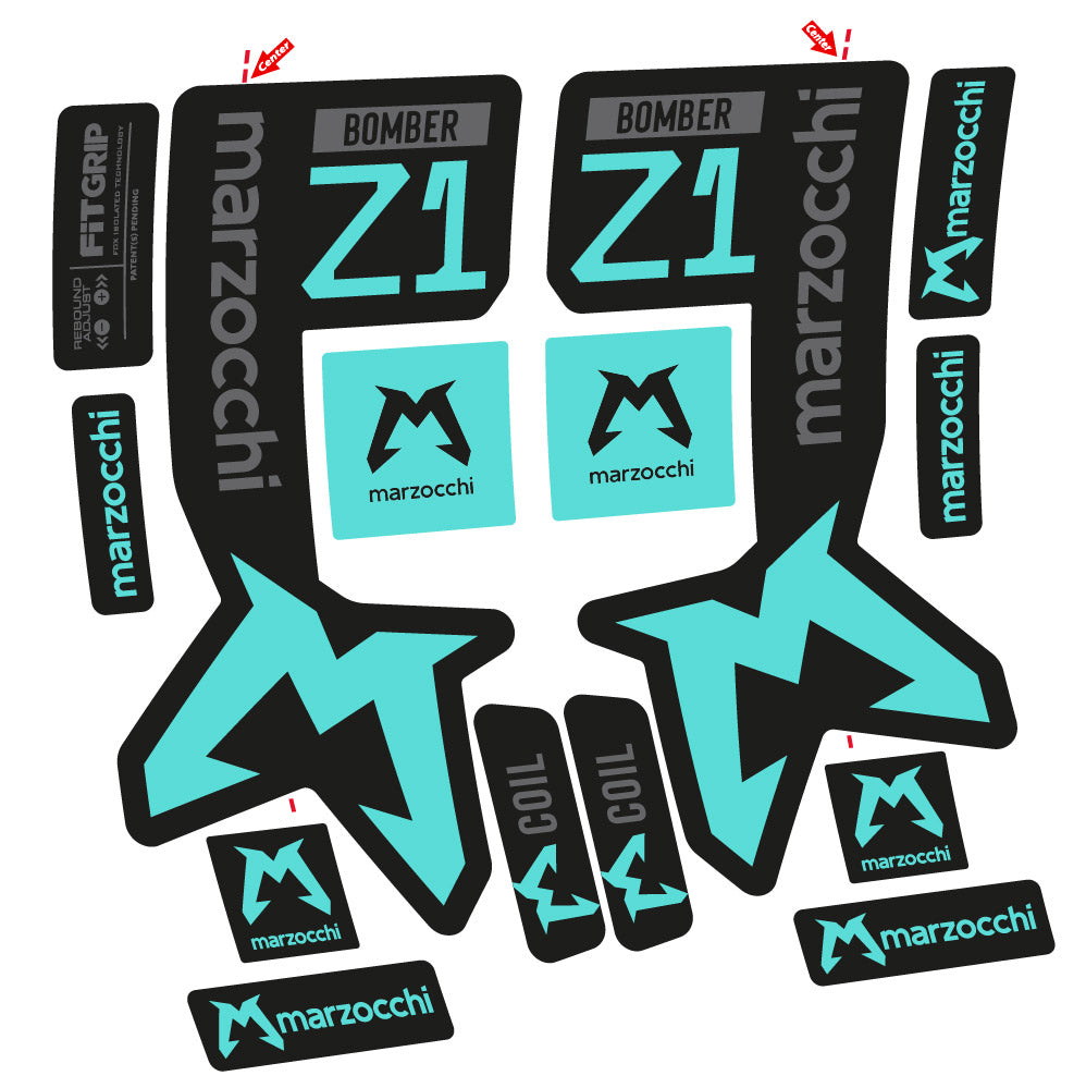 Decal Marzocchi Bomber Z1 Mod. 2, Fork 29, bike sticker vinyl