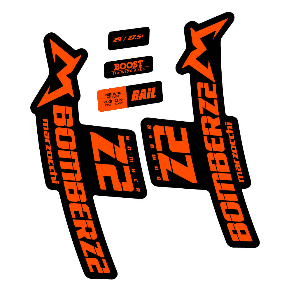 Aufkleber Marzocchi Bomber Z2 29 2021-2022, Gabel 29, Fahrradaufkleber Vinyl