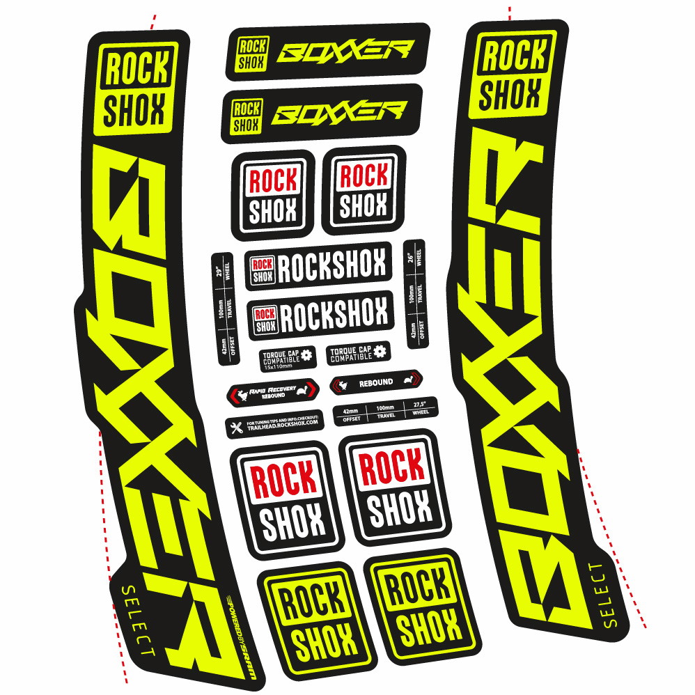 Decal Rock Shox Boxxer Select 2021, Fork 29, bike sticker vinyl