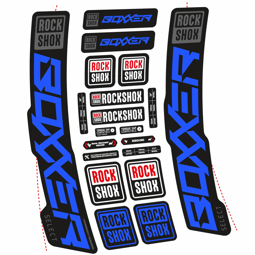 Decal Rock Shox Boxxer Select 2021, Fork 29, bike sticker vinyl