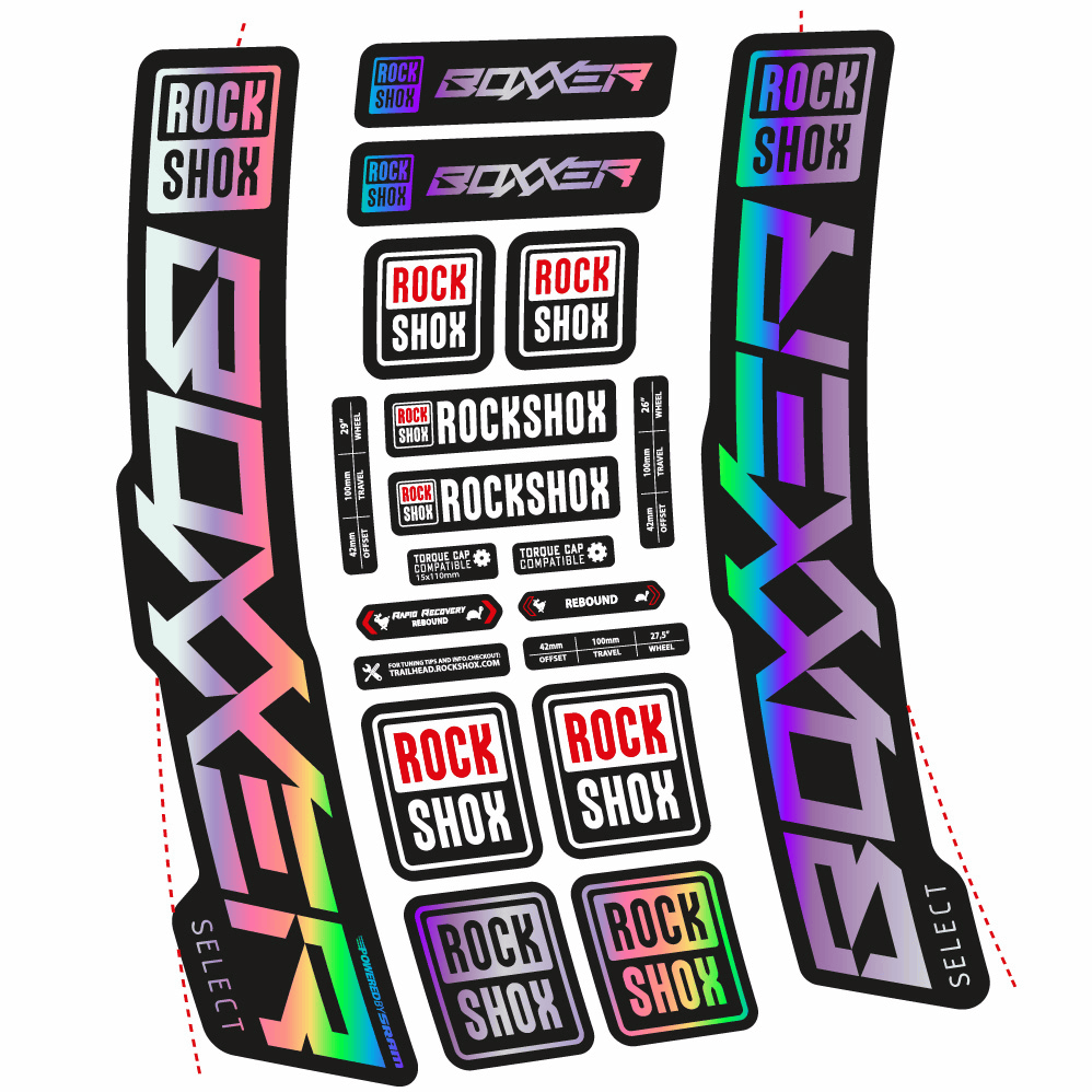 Decal Rock Shox Boxxer Select 2021, Fork 29, bike sticker vinyl