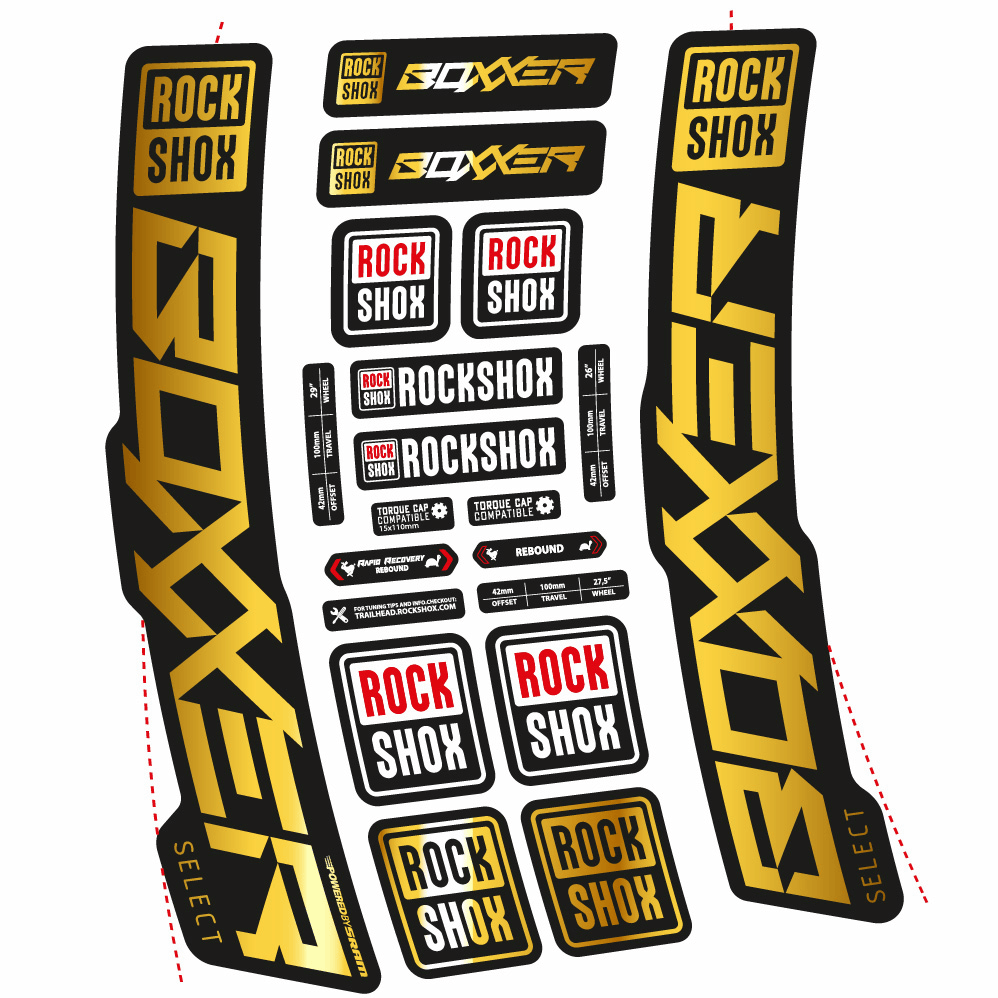 Decal Rock Shox Boxxer Select 2021, Fork 29, bike sticker vinyl