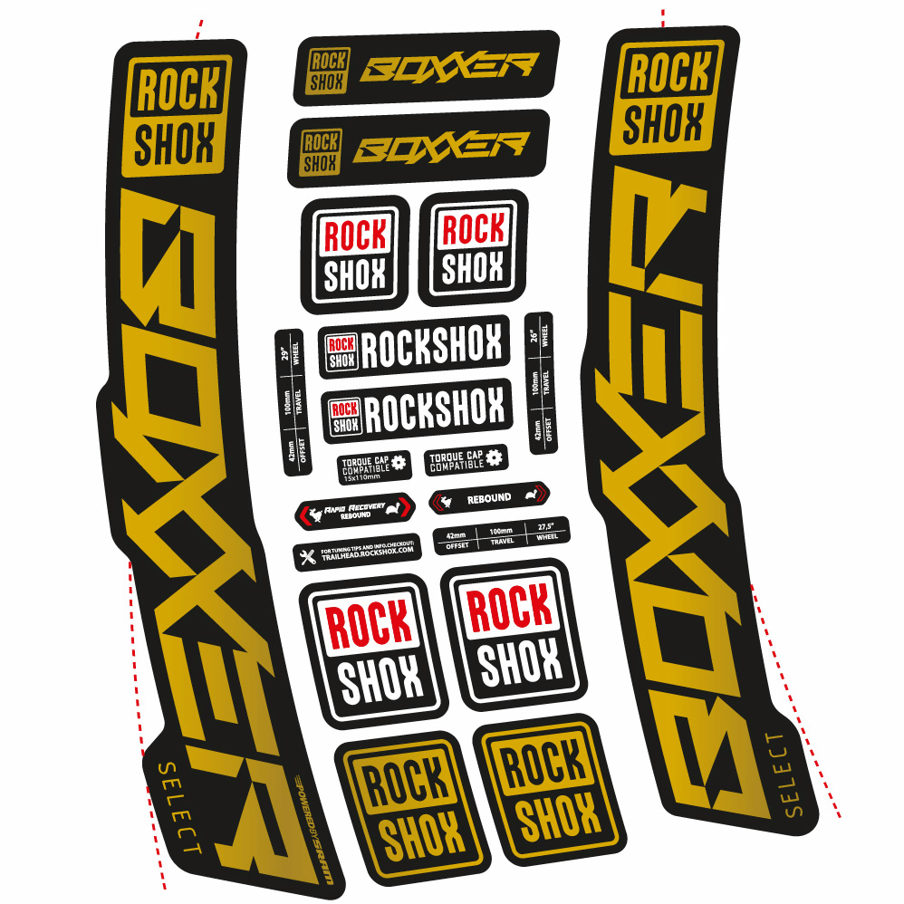 Decal Rock Shox Boxxer Select 2021, Fork 29, bike sticker vinyl