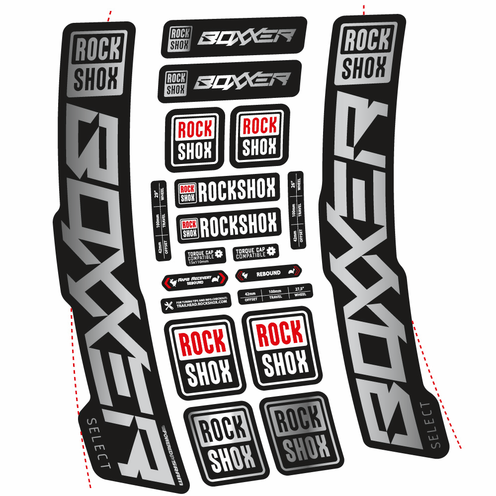 Decal Rock Shox Boxxer Select 2021, Fork 29, bike sticker vinyl