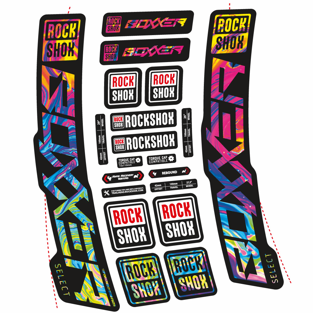 Decal Rock Shox Boxxer Select 2021, Fork 29, bike sticker vinyl
