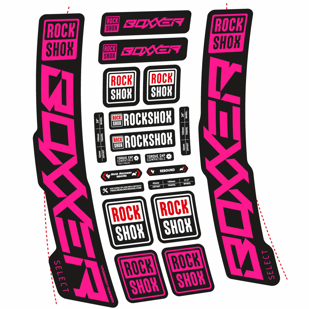 Decal Rock Shox Boxxer Select 2021, Fork 29, bike sticker vinyl
