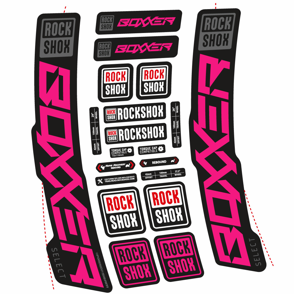 Decal Rock Shox Boxxer Select 2021, Fork 29, bike sticker vinyl