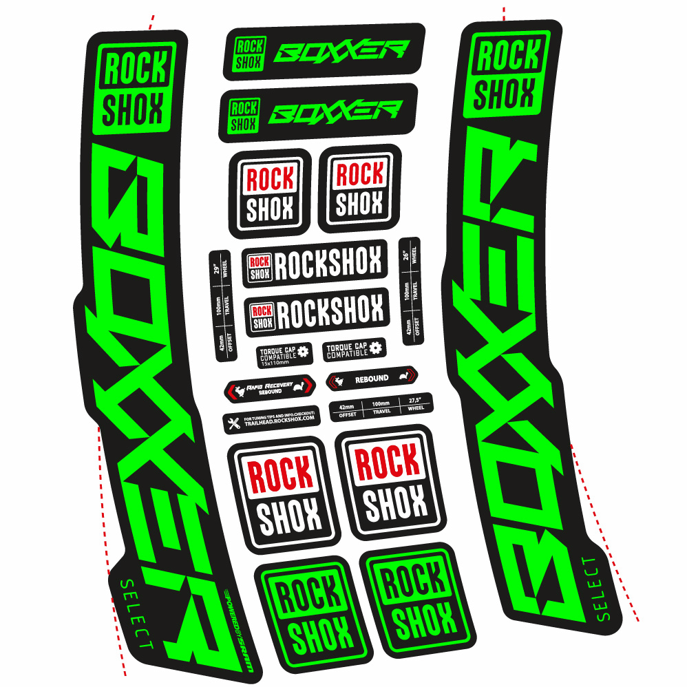 Decal Rock Shox Boxxer Select 2021, Fork 29, bike sticker vinyl