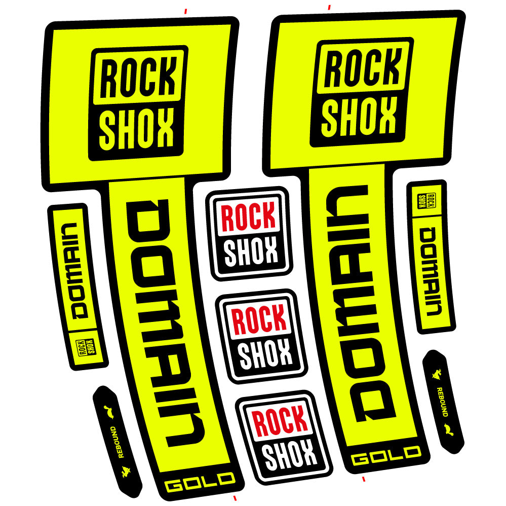 Decal RockShox Domain Gold 2025 Ver. 1, Fork 29, bike sticker vinyl