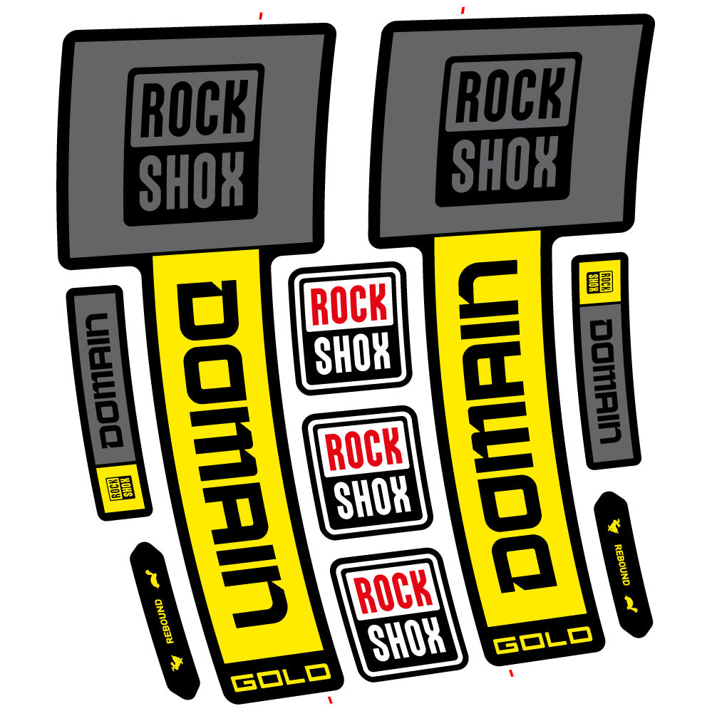 Decal RockShox Domain Gold 2025 Ver. 1, Fork 29, bike sticker vinyl