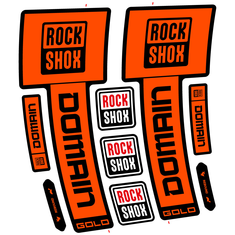 Decal RockShox Domain Gold 2025 Ver. 1, Fork 29, bike sticker vinyl