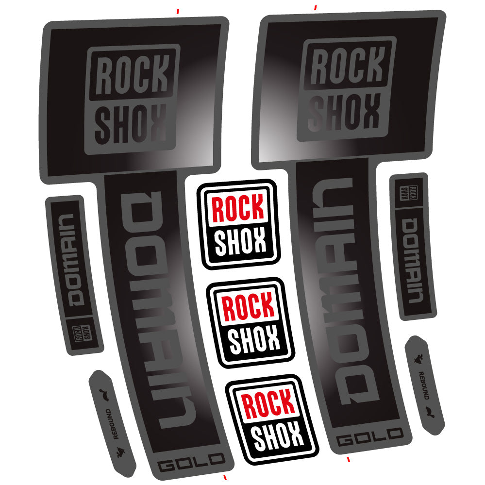Decal RockShox Domain Gold 2025 Ver. 1, Fork 29, bike sticker vinyl