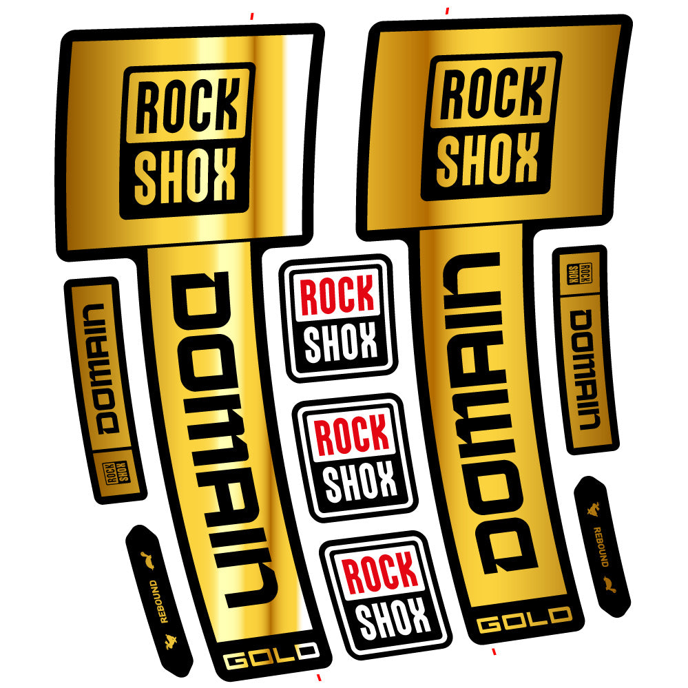 Decal RockShox Domain Gold 2025 Ver. 1, Fork 29, bike sticker vinyl