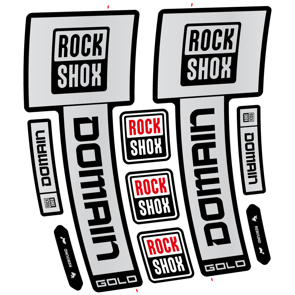 Decal RockShox Domain Gold 2025 Ver. 1, Fork 29, bike sticker vinyl