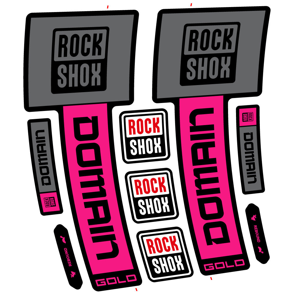 Decal RockShox Domain Gold 2025 Ver. 1, Fork 29, bike sticker vinyl