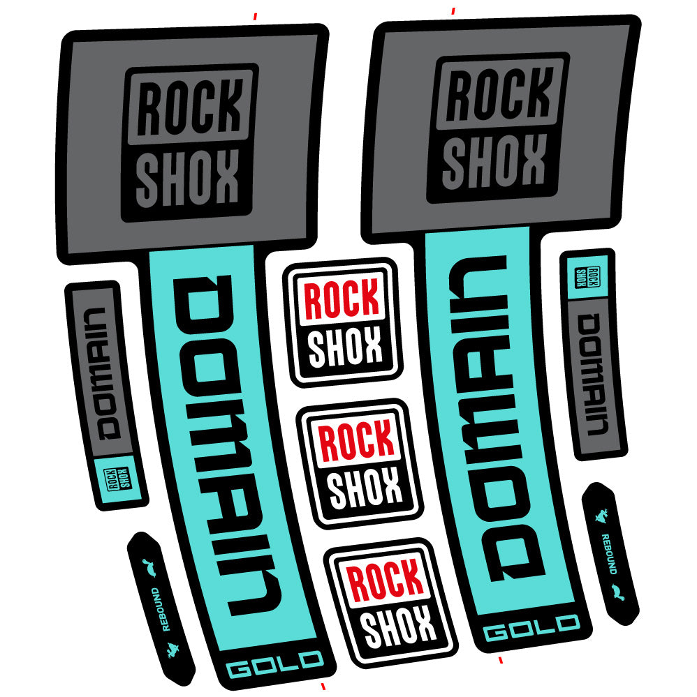 Decal RockShox Domain Gold 2025 Ver. 1, Fork 29, bike sticker vinyl