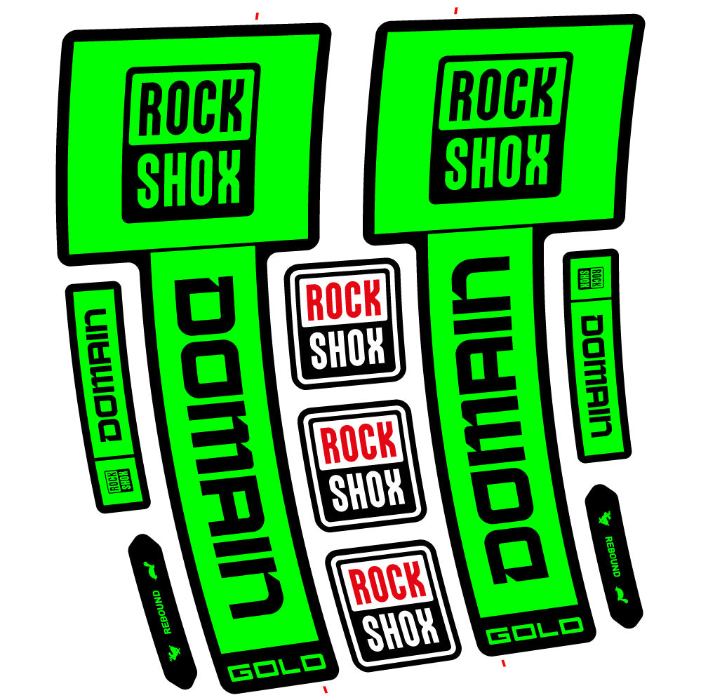 Decal RockShox Domain Gold 2025 Ver. 1, Fork 29, bike sticker vinyl